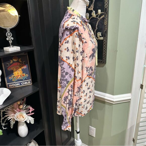 Sanctuary Floral Patchwork Boho Blouse - Size M - Picture 6 of 11